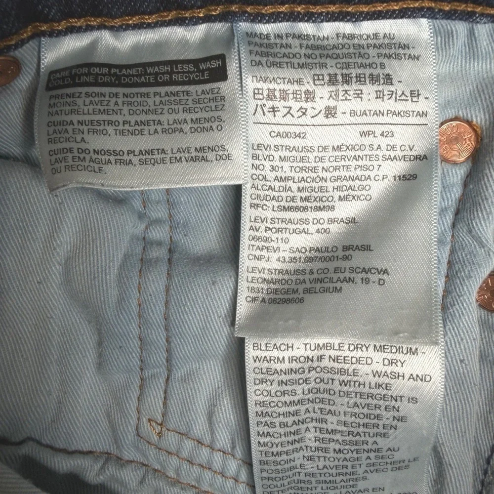 Levi's Premium 511 Slim Fit Dark Wash Jeans Mens W30 L25